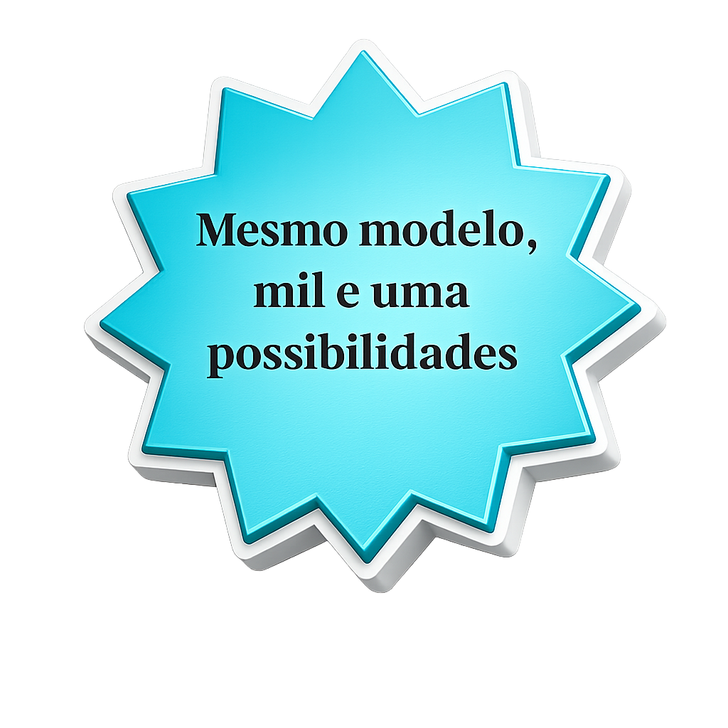 Mesmo modelo, mil e uma possibilidades